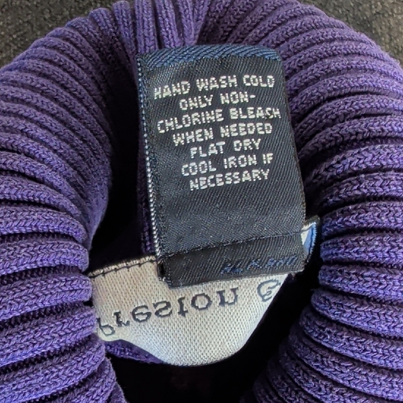 Preston & York Purple Knit Turtleneck Sweater 75% Silk 25% Nylon Classic Preppy - Picture 8 of 8